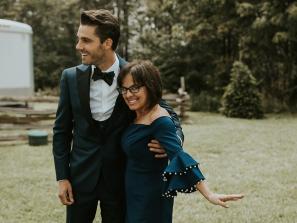 Groom-Mom-Posing-Meadow