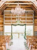 Ceremony-Setup-Cliffside-Barn-Chandelier
