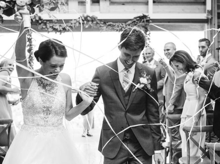 Michael-Dana-Streamers-Celebration