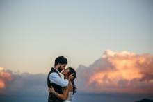 Bride-Groom-Kiss-With-Clouds-Background (1)