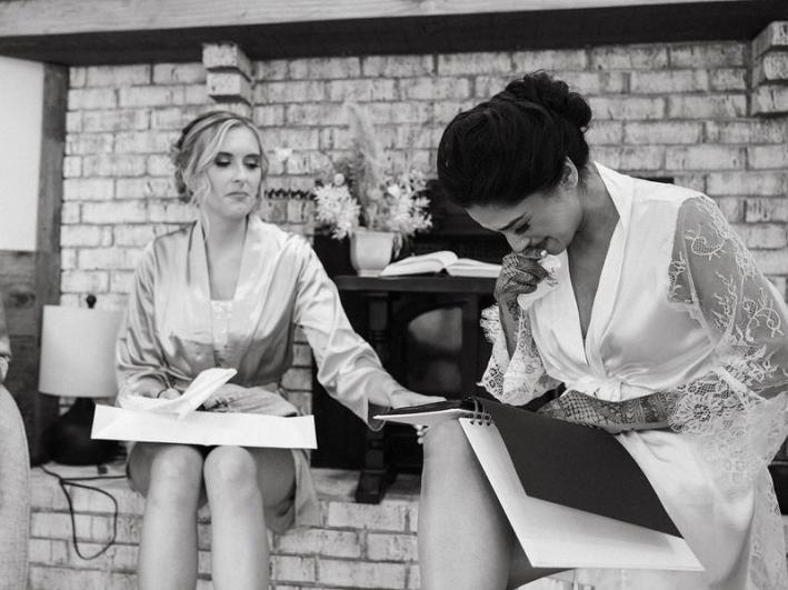 Bride-Emotional-Moment-Fireplace-Overlook-Property