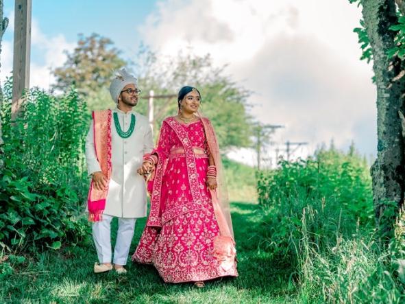Indian-Wedding-Walk-Down-Grassy-Path-Gallery