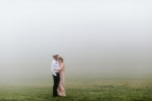 Bride-Groom-Fog-in-Field-Photo