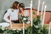 Bride-Groom-on-Couch-Barn-Stall